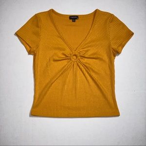 Mustard yellow crop top
